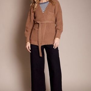 NWOT First Rite Camel Sweater Coat Size S